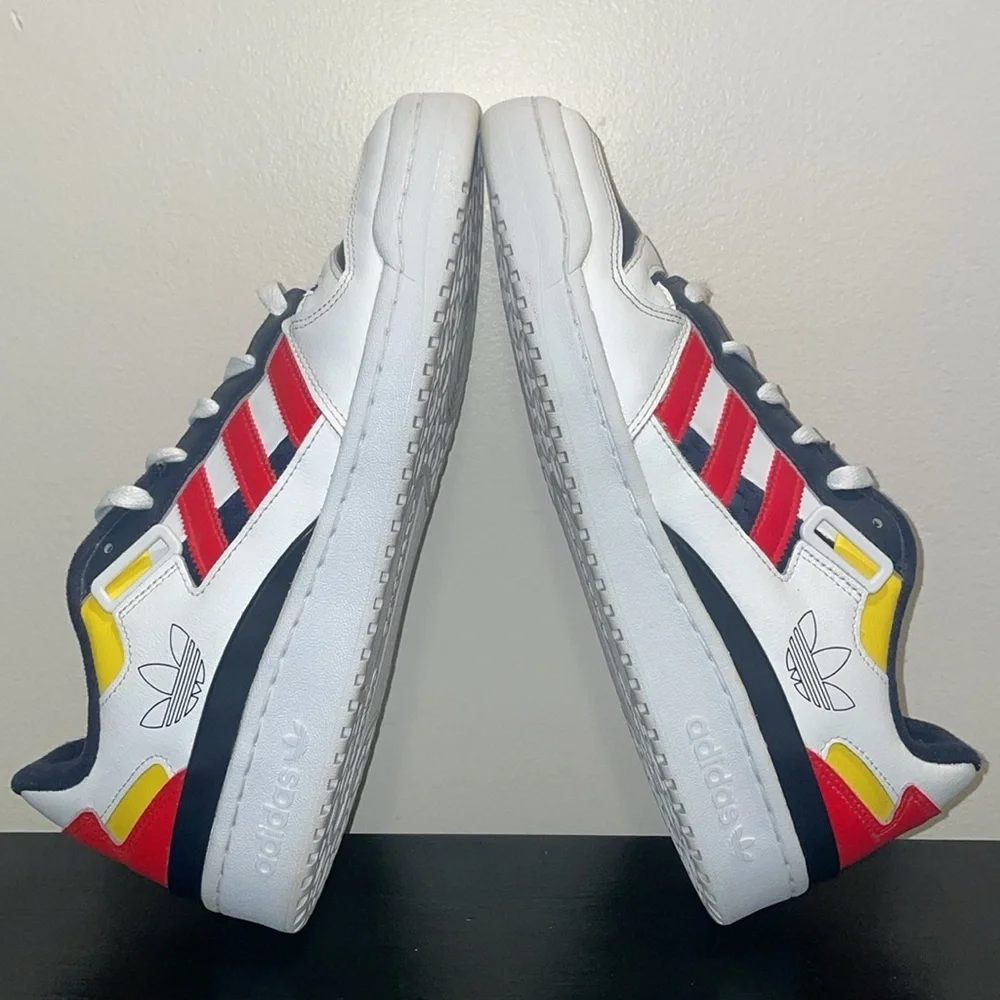 Adidas Low Legend Ink Red. Size 10.5.  Leather.‎ Red, Blue, White, Yellow.